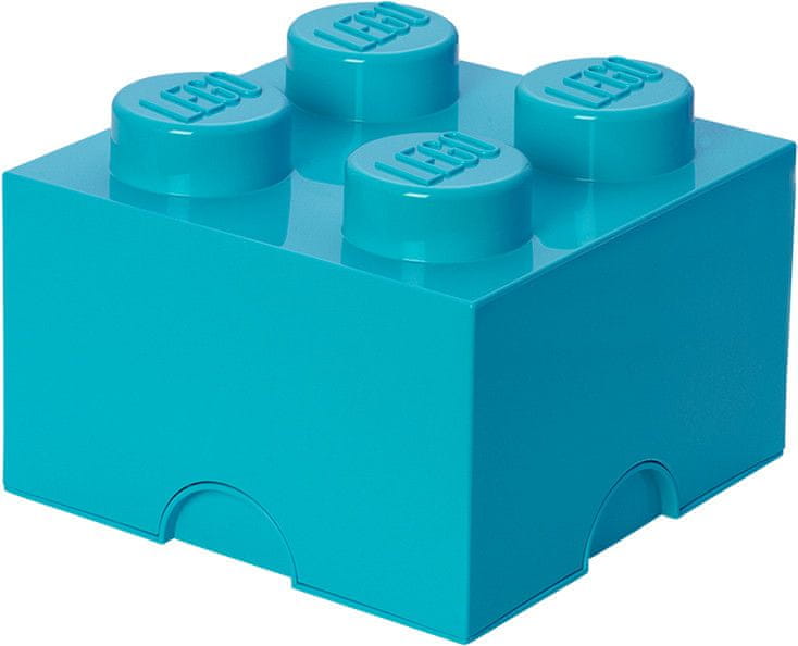 LEGO Úložný box 25x25x18 cm azurová
